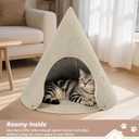 BEQHAUSE Cat Beds for Indoor Cats, Cat Cave Bed with Non-Slip Bottom, Beige