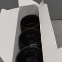 100pcs 12oz Disposable Stemless Glasses, PET Disposable Drinking Cups, Cold Party Clear Plastic Wine Glasses for Parties Birthday, Wedding, Meeting, Christmas Party Supplies (Black)