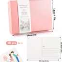 Prudiut 48 Sheets 4x6 Watercolor Postcards, 140lb/300gsm Blank Postcards Watercolor Paper Cards Art Supplies Valentine Gifts for Painting, DIY, Mailing, Invitations, Greeting Cards (Pink)