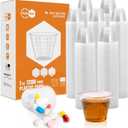 Turbo Bee 1200 Pack 1 OZ Disposable Medicine Cups (30 ml), Small Clear Plastic Measuring Cups for Liquid Medicine, Pills, Resin, and Epoxy