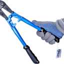 14 IN Bolt Cutter with Drop Forged Cr-Mo Alloy Steel Blades,with Ergonomic Handle,Heavy Duty Metal Cutter for Rebars, Chains, Locks, Wires, Bolts, Fence.