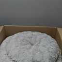 Best Friends by Sheri Original Calming Donut Dog and Cat Bed, Lux Faux Fur, Gray, Small (23in x 23in) - Helps Provide Anxiety Relief for Pets