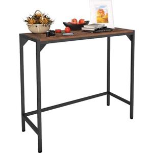Tigerden Industrial 33" Narrow Console Table, Sofa Table for Entryway, Couch Table, Entrance Side Table for Hallway, Living Room, Foyer, Corridor, Bedroom, Rustic Brown and Black