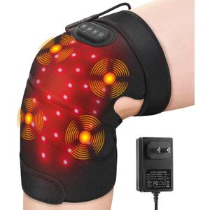 Red Light Therapy for Knee, Knee Massager with Heat and Red Light, 660nm 850nm, HSA Eligible FSA, Knee Heating Pad for Knee Pain Relief, 4 Powerful Motors, Long 78 inches Power Cord