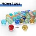 Gejoy 100 Pieces Colorful Glass Marbles Glow in The Dark Multi-Color Luminous Glowing Glass Marbles for Marble Games DIY and Home Decor (0.71 Inch)