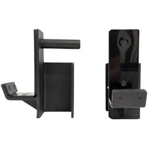 Fitvids 3" x 3" J-Hooks (Pair) for Power Cage and Squat Rack, Black