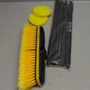 Car Wash Brush with Long Handle, 55'' Vehicles Exterior Washing Supplies, Soft Bristle Scrub Broom for Solar Panel, Boat, RV, Truck, Deck Cleaning, 2 Wax Applicator Pads Included