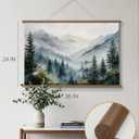 HUARCEY 24x36 Inch Large Mountain Forest Wall Art Nature Scenery Wall Decor