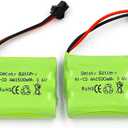 3.6V RC Battery, 1 Pack 1500mAh Ni-Cd Rechargeable 3-Cells AA Battery Packs with SM 2P Plug for RC Toys, Power Tools