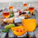 Tanlade 50 Pcs Square Plastic Serving Bowls Disposable Snack Salad Bowl Small Party Candy Bar Containers Taco Bar Serving Dishes for Buffet Chips Fruit (8 oz,Orange)