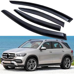 Wind Deflectors Rain Guards Compatible with 2020-2025 Mercedes-Benz GLE-Class GLE350 GLE450 GLE580 GLE53 GLE63, Sun Shield Window Visors, Tape-On Black