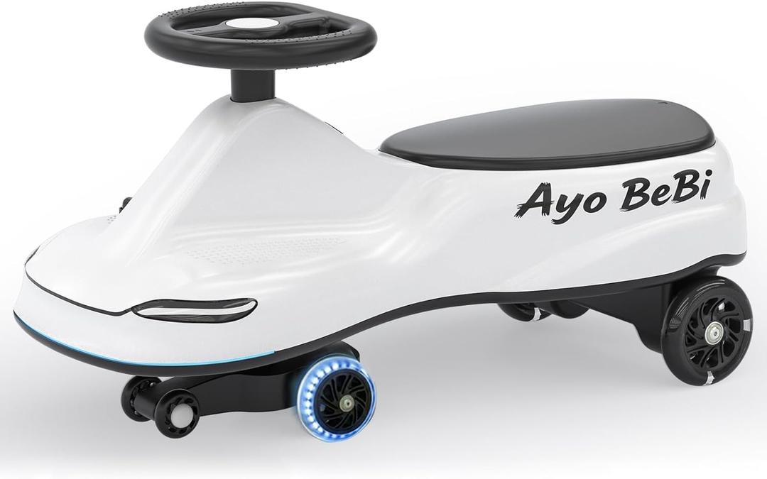 AYO BEBI 12V Electric Wiggle Car with Anti-Lost Tracker,Gift Toy for Age 3+, 32 inches x 13 inches x 17 inches