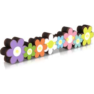Yousoontic Spring Decorations Daisy Flower Table Centerpieces, Light up 3D Wooden Floral Sign with LED Lights, Colorful Farmhouse Spring Decor for Home Mantel Desk Office Party