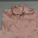 Chigant Women's Blouse Satin Silk Shirts Button Down Shirts Casual Loose Long Sleeve Office Work Tunic Tops , M