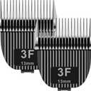 YAZIYIR 2 Pack Dog Grooming Replacement Blades Compatible with ONEISALL Dog Low Noise Dog Clipper & Dog Hair Vacuum Clipper,Made of Stainless Steel Pet Clipper Blade (Size 3F 1/2"(13mm))