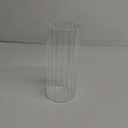 6 Pcs 8 Inch Tall Glass Ribbed Cylinder Vases Clear Floating Candle Flower Vase in Bulk, Hurricane Candle Holder for Wedding Housewarming Gift Table Centerpieces