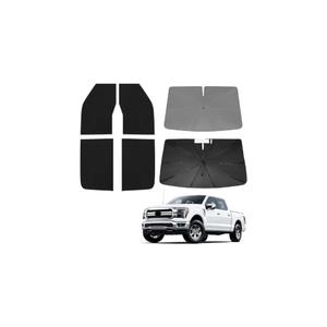 KUST Upgraded 2 Pack Retractable Automotive Sunshade Car Window Sunshades (Not fit for Truck), Adjustable Auto Thickened Sunshade, Car Accessories for All Season, Black and Silver, Blocks UV Rays