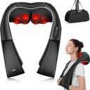 ALLJOY Neck Massager for Pain Relief Deep Tissue, Shiatsu Neck Back Massager with Heat, Valentines Day Gifts for Women Men Mom Dad Friend, Corded Use with Storage Bag