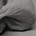 Dot&Dot Twist Memory Foam Travel Pillow for Airplanes - Travel Neck Pillow for Sleeping - Airplane Pillow for Neck Support, Chin, Lumbar and Leg - Adjustable, Bendable Neck Roll Pillow (Gray)