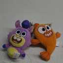 Set of 2: WowWee Pinkfong Baby Shark Offical 12" Fin Friend Plush with Sound - Chucks, Purple + WowWee Pinkfong Baby Shark Offical 12" Fin Friend Plush with Sound - William, Orange