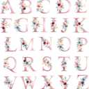 26 PCS Iron on Patches English Letters Flowers Patch Embroidered Heat Transfer Patches Iron on Applique Patch for T-Shirt Jeans Dress DIY Art Decoration