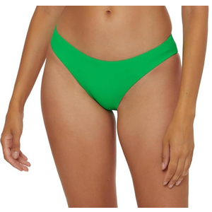 BECCA Modern Edge Hipster Bikini Bottom, Cheeky Coverage, Swimwear Separates for Women (Small, Green)