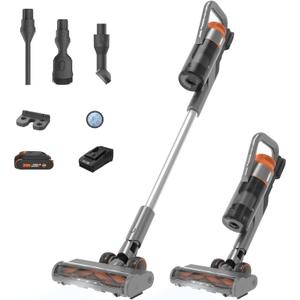 WORX 20V Cordless Stick Vacuum WX038L.1, Powerful Cordless Vacuum Cleaner 25Kpa High Suction for Pet Hair, Lightweight Handheld Vacuum Cleans Floors Carpet Car  Battery & Charger Included