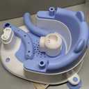 Baby Bath Seat for Babies 6 Months & up, Non-Slip Toddler Bath Seats for Babies Sitting Up, Safe Infant & Newborn Bathtub Chair with 4 Suction Cups & Soft Cushion for Shower,Blue