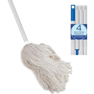 LOLA Cotton String Wet Mop, Absorbs Up to 3X its Weight in Water, for Floor Cleaning, Includes Swivel Hang Cap for Storage