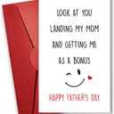 2 x NewEleven Step Dad Gifts - Father's Day Gifts From Stepson, Daughter - Bonus Dad Card Fathers Day, Funny Gift For Step Dads, Bonus Dads - Humorous Greeting Card