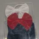 4 Pcs Velvet Baby Bow Headbands, Christmas Newborn Headband Bows Nylon Handmade Hair Accessories for Baby Infants Toddlers Child (red, green, black, white)