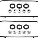 Engine Valve Cover Gasket Set Replacement for 2003-2009 Accord Odyssey Pilot Ridgeline Acura RL TL MDX 3.0L 3.5L V6 VS50607R 12030-RJA-010 12341-RCA-A00 12030-RCA-A00