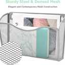 EASEPRES 3 Single Pocket Mesh Hanging File Organizer, Vertical Wall Mounted Magazine File Holder, Mount Basket Mail Paper Document Folder Organizing for Office, Home and School, Silver