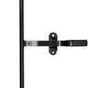 QWORK Cam Bar Lock Enclosed Trailer Door Latch, 45 Inch Black Stainless Steel Lock for Trailer, Cargo, RV Folding Doors