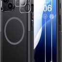 Diverbox for iPhone 15 Case [Compatible with MagSafe] [Shockproof] [Dropproof] [with Screen Protector ] Heavy Duty Protection Phone Case Cover for Apple iPhone 15 2023 6.1 inch (Black)