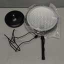 9" Lighted Makeup Mirror with 1X 10x Magnification, 5000mAh Rechargeable Led Magnifying Vanity mirror with lights, 3 Lighting Colors, Brightness Dimmable Height Adjustable Cosmetic Mirror Black