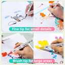 36 Colors Acrylic Paint Markers Pens Set Dual Tip with Fine and Brush for Paper Metal Rock Wood Plastic Canvas Ceramics DIY Crafts Drawing Art Supplies