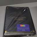 9 Pocket 3 Ring Leather TCG Binder for Baseball, Trading Game, and Sports Card, 50 Pages, Holds 900 Cards (14 x 11 In)