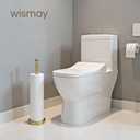 Toilet Paper Holder Stand for Max 5 Paper Rolls, Freestanding TP Holder, Roll Holder Storage, Stainless Steel - Gold