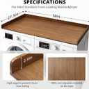 Gashell Washer Dryer Countertop, 27.5" x 58" Bamboo Washer and Dryer Countertop for Laundry Room Organization(Retro Brown), Plus