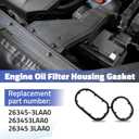 2 x AMCC Oil Filter Complete Assembly Aluminum Compatible with Hyundai Palisade 20-24 Genesis G80 17-20 Fits Kia Cadenza Sedona Sorento 17-21 Telluride 20-24 Oil Filter:26345-3CKB0 26300-3LAA0 (Gaskets)