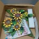 YEAHOME Garden Decor for Outside, 2 Pack 37 Metal Sunflowers Garden Stakes, Spring Wall Decor, Yellow Look & Personalities Flowers Yard Art for Outdoor Lawn Backyard Porch Patio Home Decorations