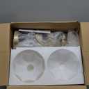 Milk Glass Chandelier Farmhouse Rustic Semi Flush Mount Ceiling Lamp Frosted White Globe Pendant Light Mid Century Modern Wood Grain Chandelier Sputnik Ceiling Light (3- Light)