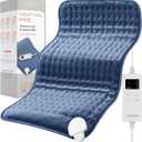 Heating Pad for Back Pain Cramps Relief, ZUODUN Electric Heating Pads for Neck/Shoulder/Leg with Auto Shut Off Large, 6 Heat Settings & Moist Heat Options, Christmas Gifts for Women, Men, Mom, Dad (12.1 x 24.1 Inch, Blue)