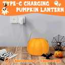 LEDHOLYT Night Light for Kids, Rechargeable LED Pumpkin Cordless Lamp with Control, 7 Colors Dimmable Halloween Lamp for Bedroom Nightstand Camping Decoration Gift (Pumpkin-Yellow)