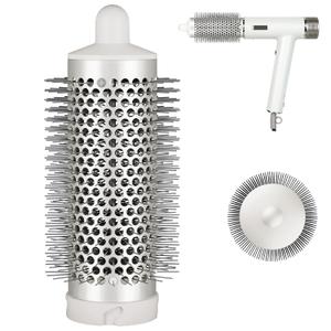 Round Brush Attachment for Shark SpeedStyle, for Shark Speed Style Pro/Pro Flex Hair Dryer, Normal Oval Round Volumizing Brush Styling for Straight, Wavy, Curly, and Coily Hair, Sliver