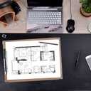 Acocony 11x17 Clipboard with Hardware Corner Guard Vertical Extra Large Clipboard Hardboard with 8 Inch Jumbo Lever Clip 11 x 17 Clipping Board Log Color 1 Pack