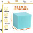 24PCS Foam Cubes 5"x5"x5"- Foam Pit Blocks Set, Soft Stacking Blocks for Indoor Games,Trampolines, Gymnastics, Parkour & Action Sport (Dark Blue and Dark Grey)