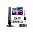 TV Antenna, Amplified HD Digital TV Antenna, for Long Range Reception, All Smart HD Digital Antennas with Amplifier Signal Booster for Local Channels Supports 4K 1080P, with High Performance Coax Cable