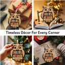 2 x 2025 Book Ornaments for Christmas Tree, Gift for Book Lover Women, Wooden Ornaments as Bookish Gifts for Christmas Tree Decorations, Gifts for Readers Hanging Xmas Decor